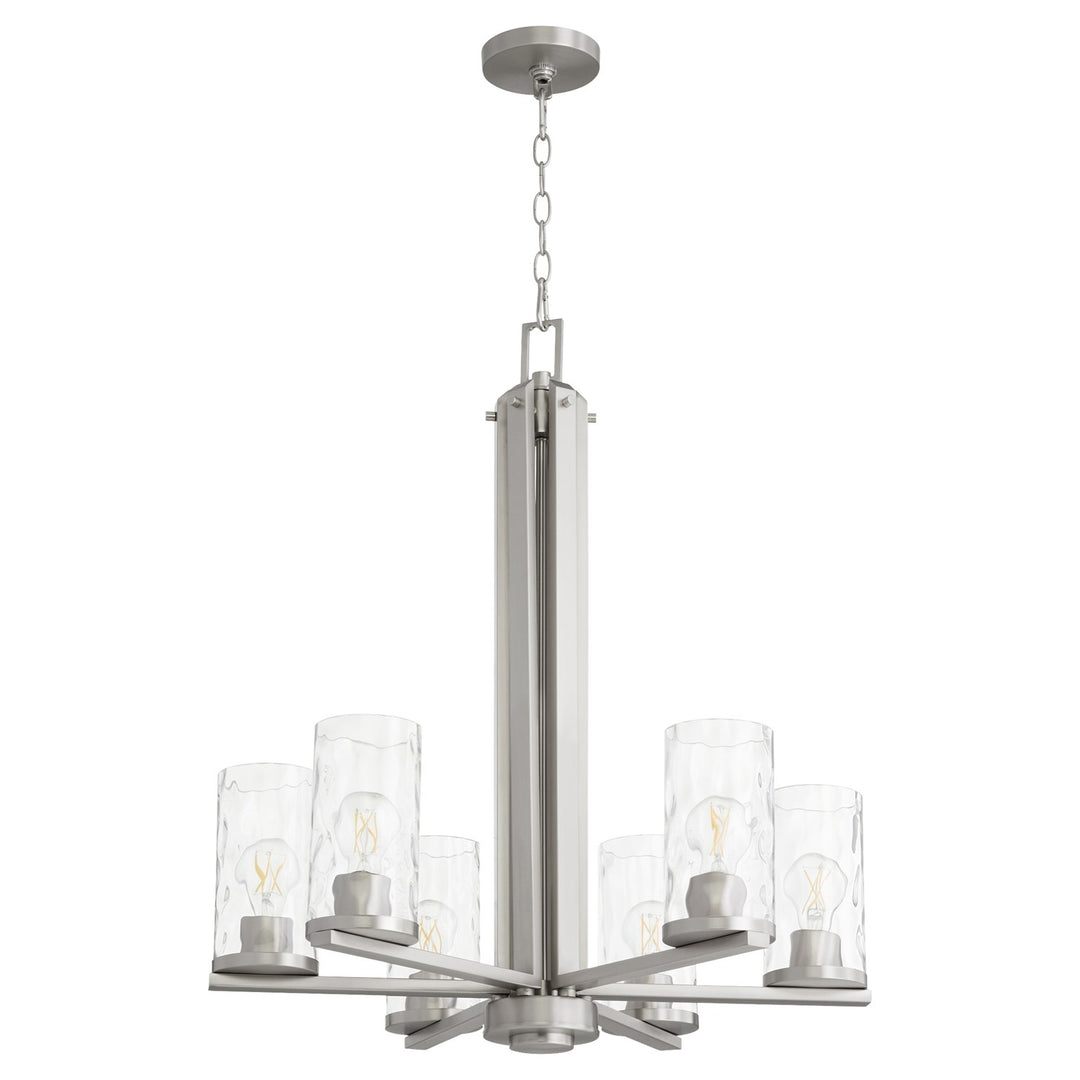 Steinway 6Lt Chand - Satin Nickel by Quorum