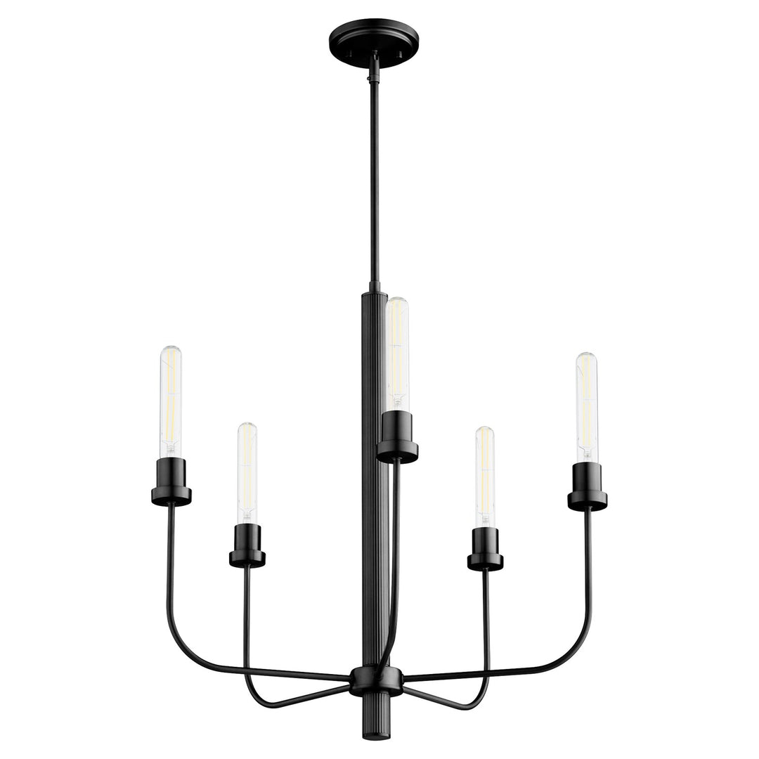 Sheridan 5Lt Chand - Matte Black by Quorum