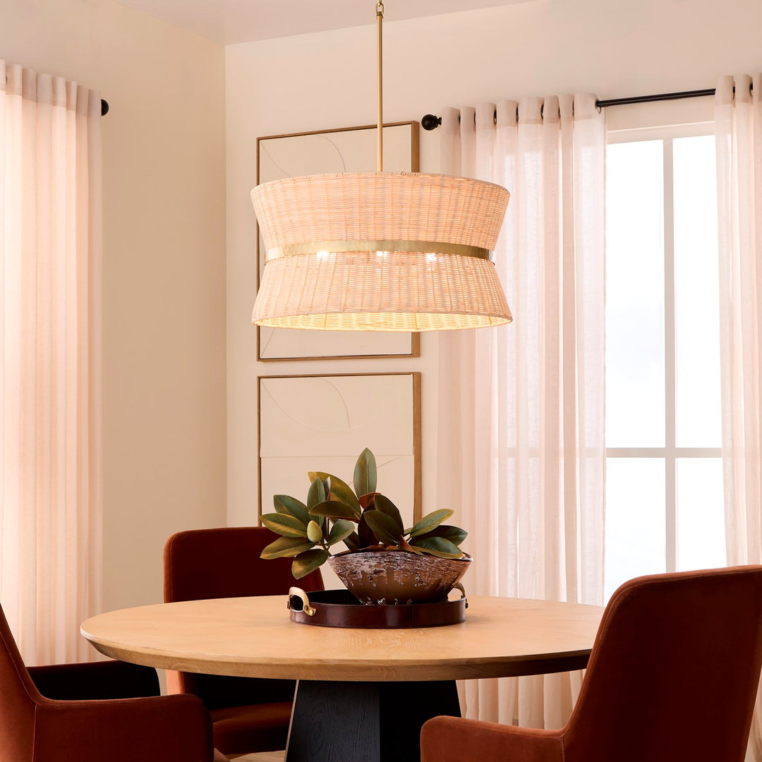 Fairview 4Lt Pendantdant - Brushed Brass