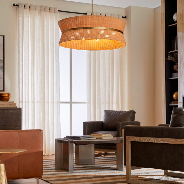 Fairview 8Lt Pendantdant - Brushed Brass
