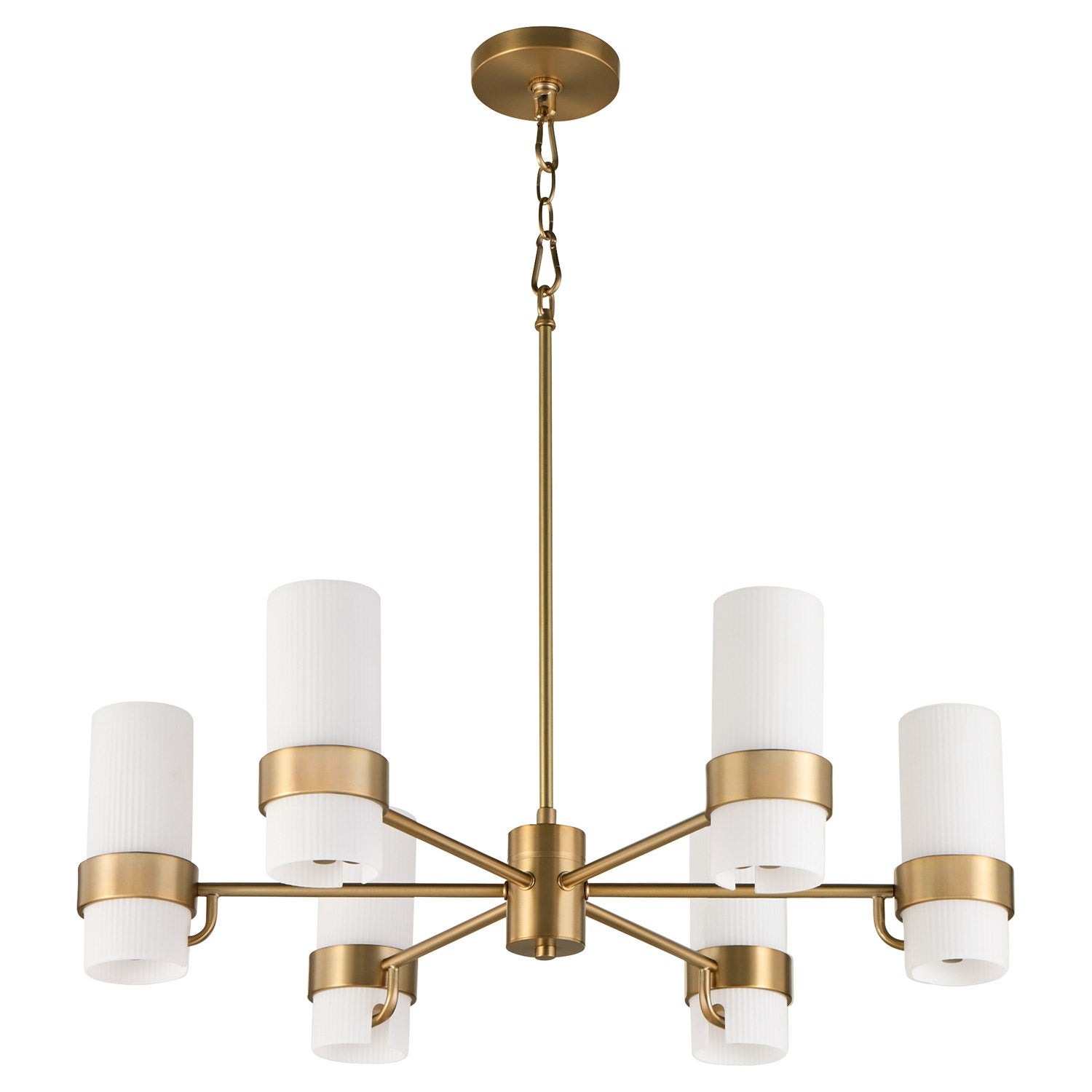 Sojourn 6Lt Chandelier - Brushed Brass by Quorum