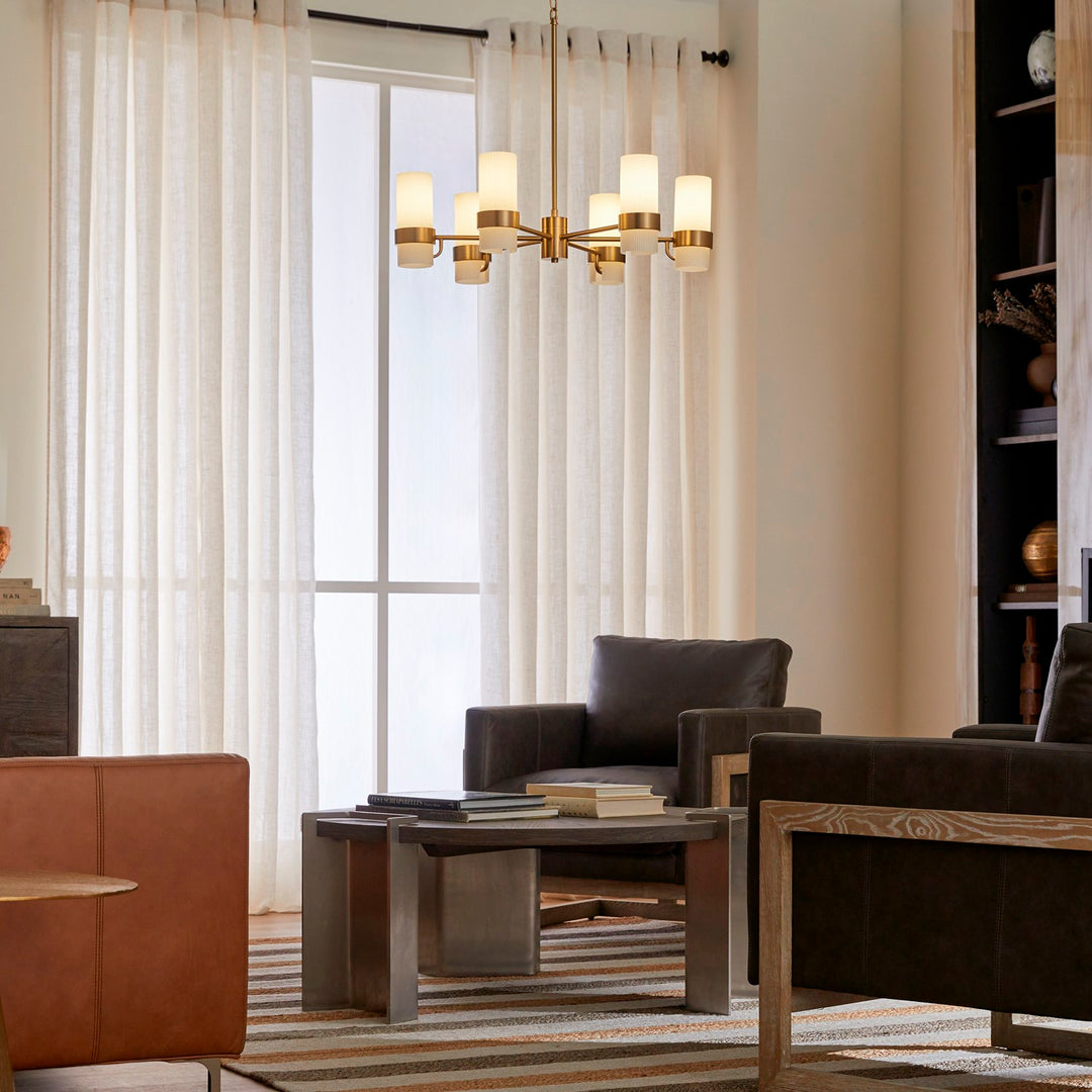 Sojourn 6Lt Chandelier - Brushed Brass
