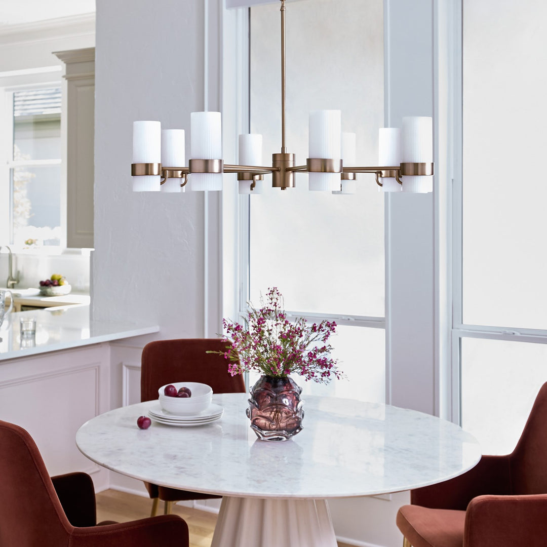 Sojourn 8Lt Chandelier - Brushed Brass