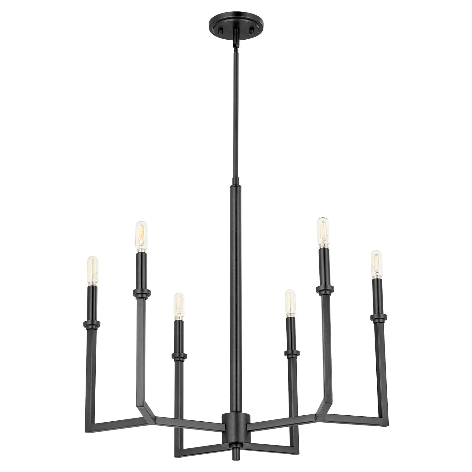 Merrick 6Lt Chand - Matte Black by Quorum