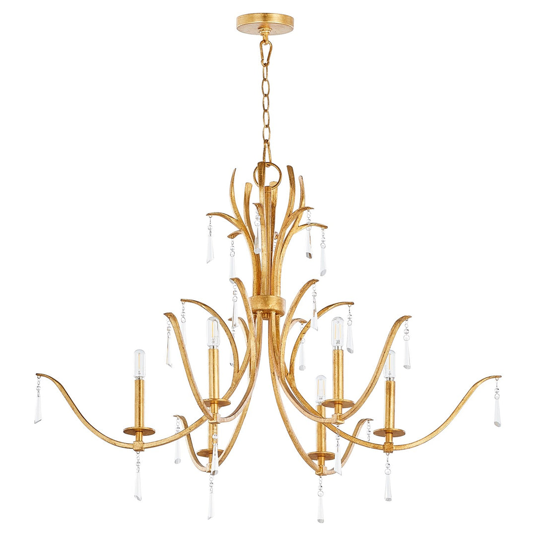 Majesty 6Lt Chand - Gold Leaf by Quorum