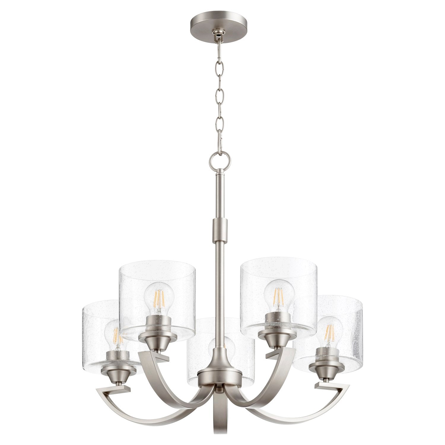 Dakota 5Lt Chand - Satin Nickel by Quorum