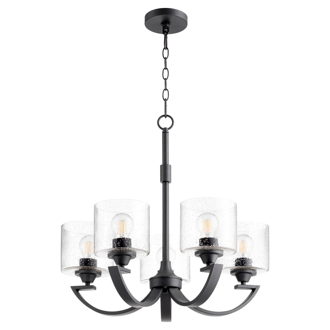 Dakota 5Lt Chand - Textured Black by Quorum