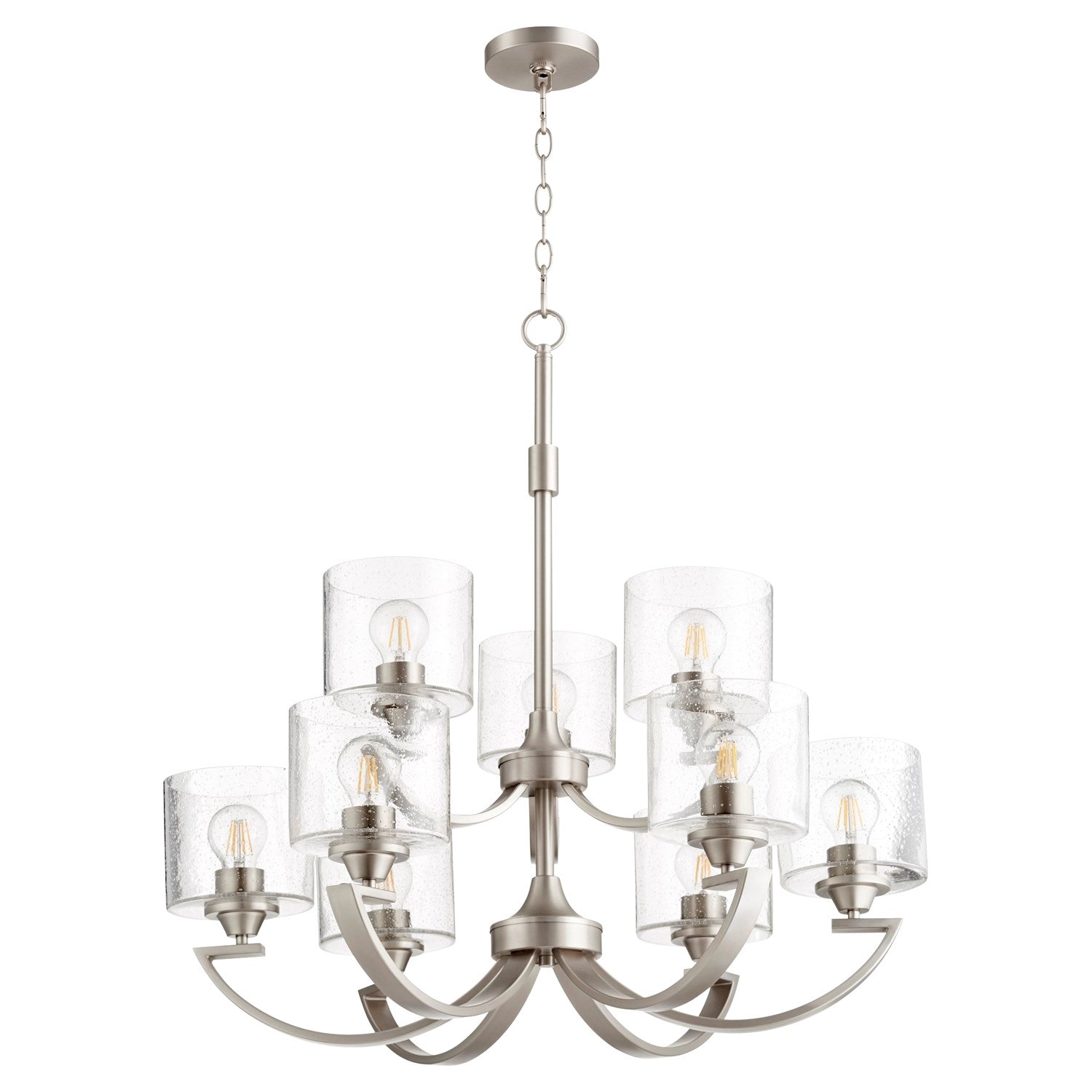 Dakota 9Lt Chand - Satin Nickel by Quorum