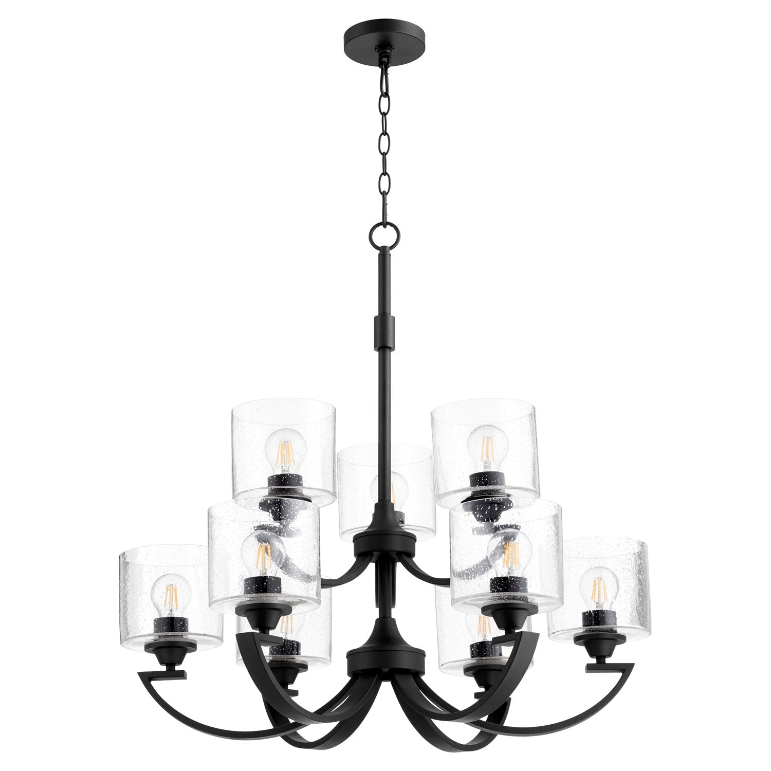 Dakota 9Lt Chand - Textured Black by Quorum