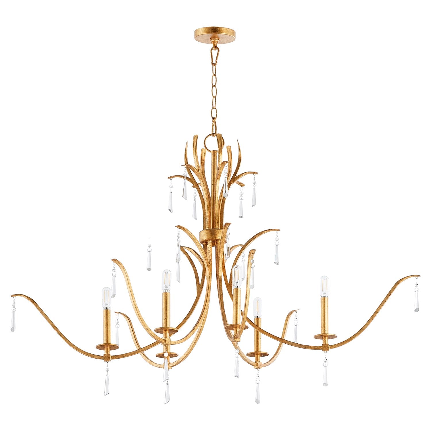 Majesty 6Lt Ellipse - Gold Leaf by Quorum