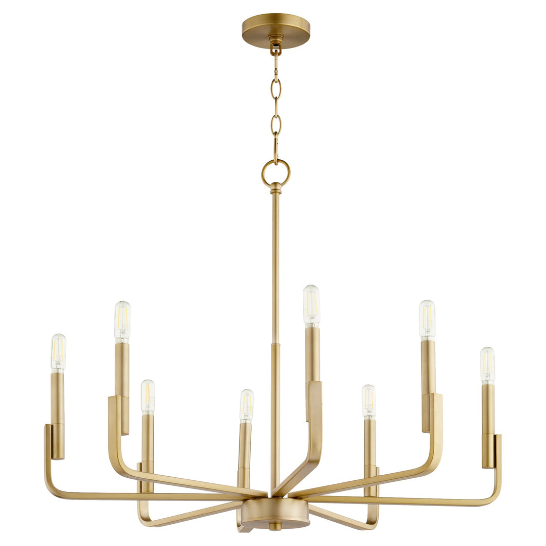 Tempo 8Lt Chand - Aged Brass by Quorum