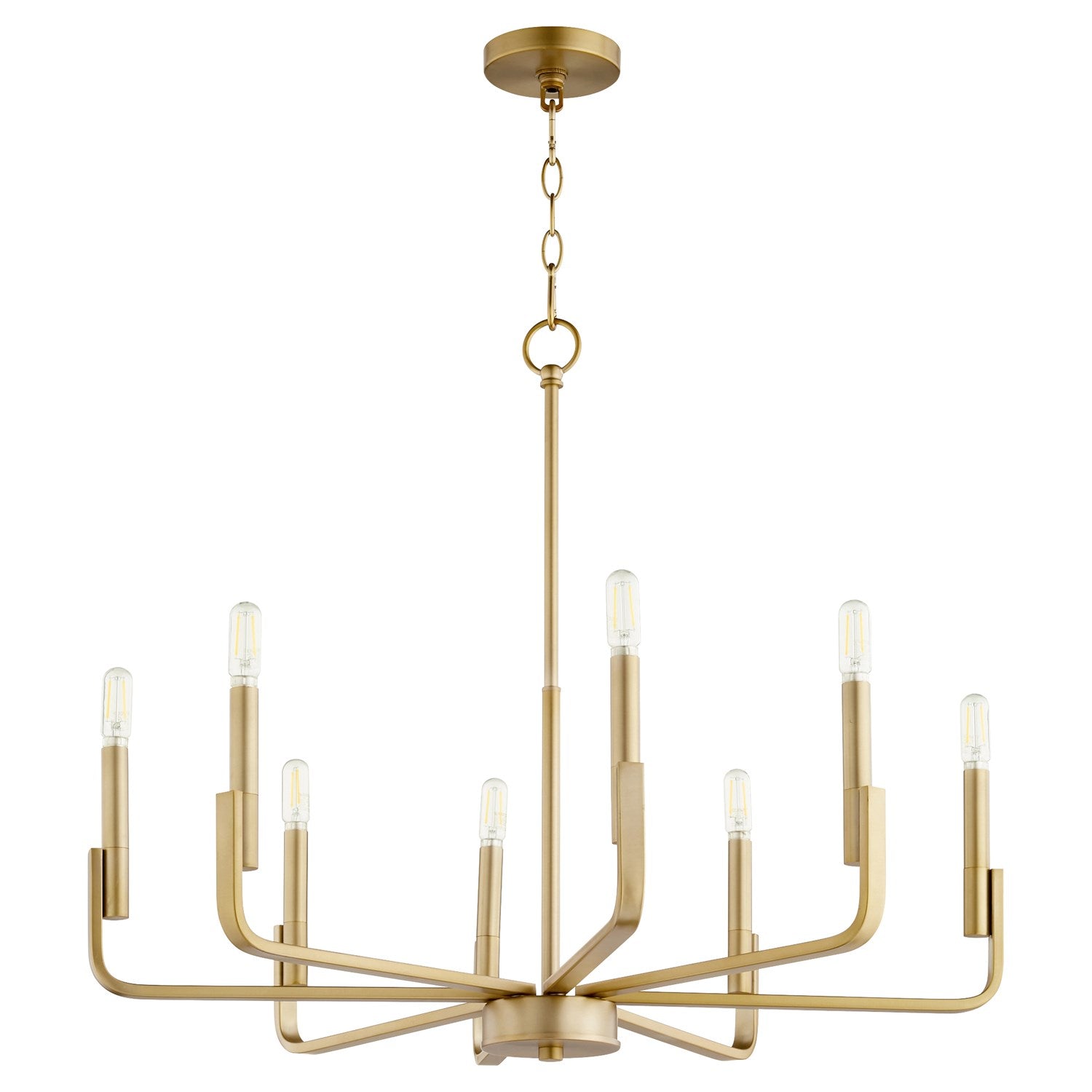Tempo 8Lt Chand - Aged Brass by Quorum