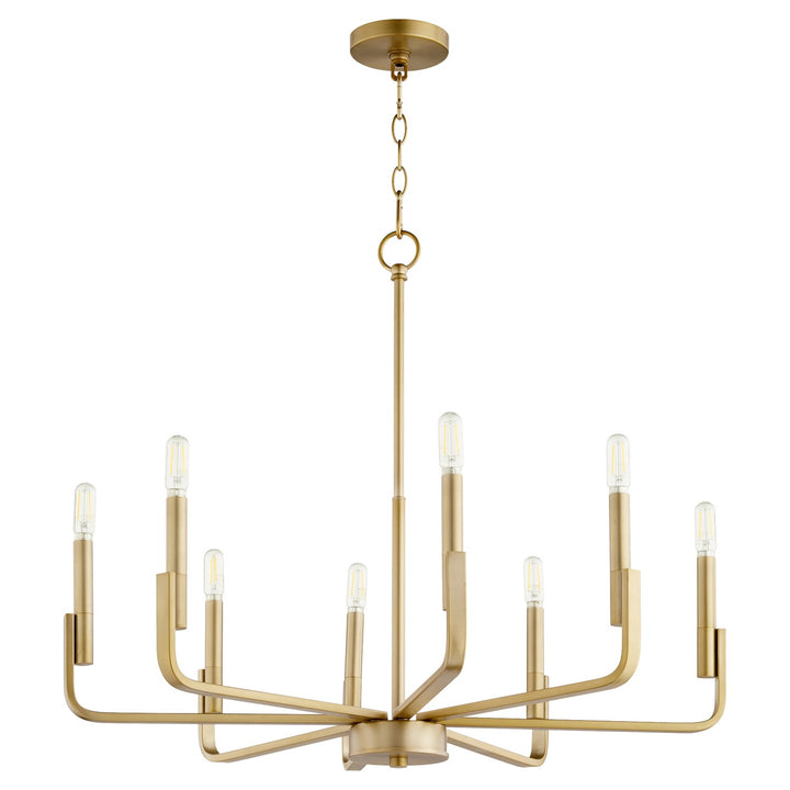 Tempo 8Lt Chand - Aged Brass by Quorum