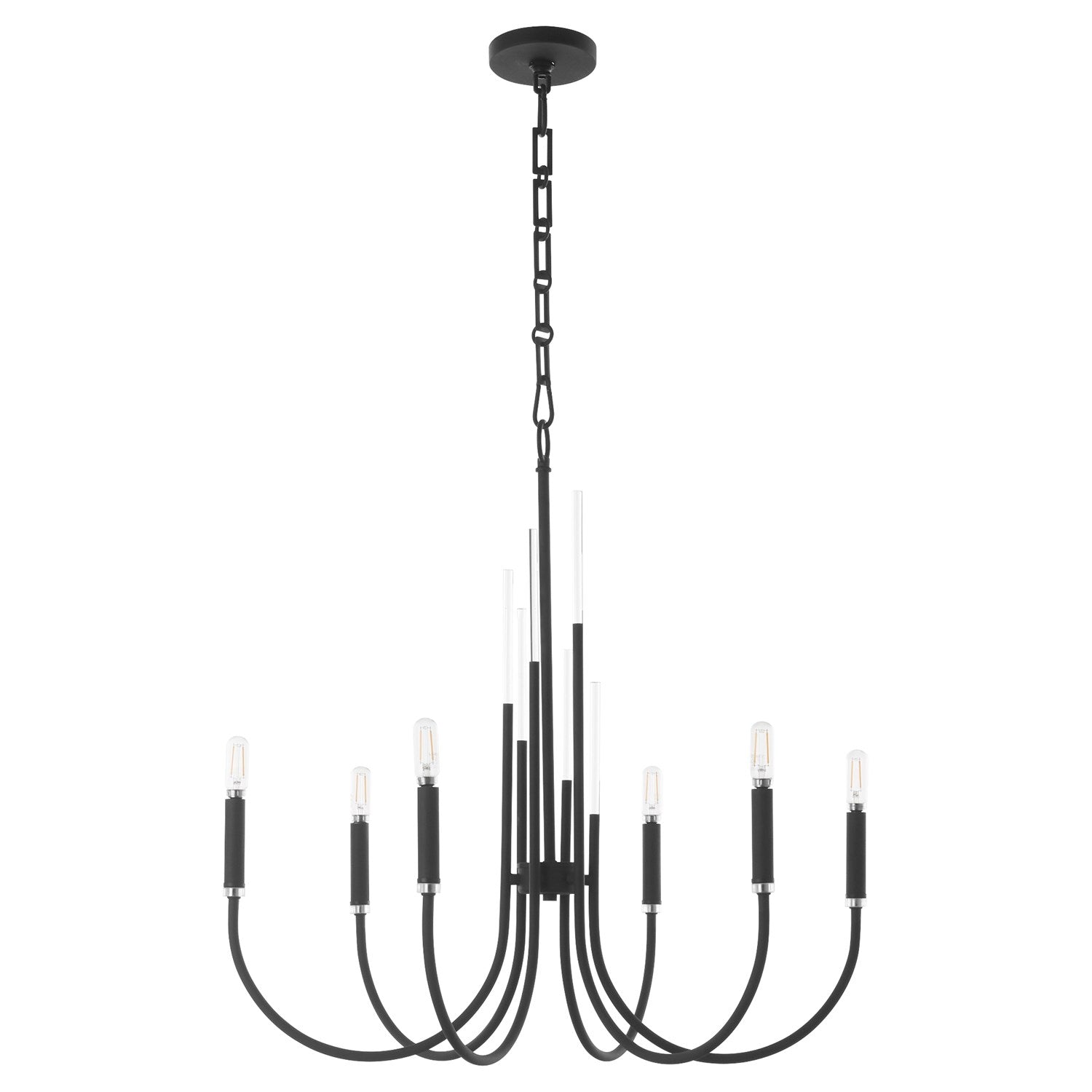 Summit 6Lt Chand -Textured Black by Quorum