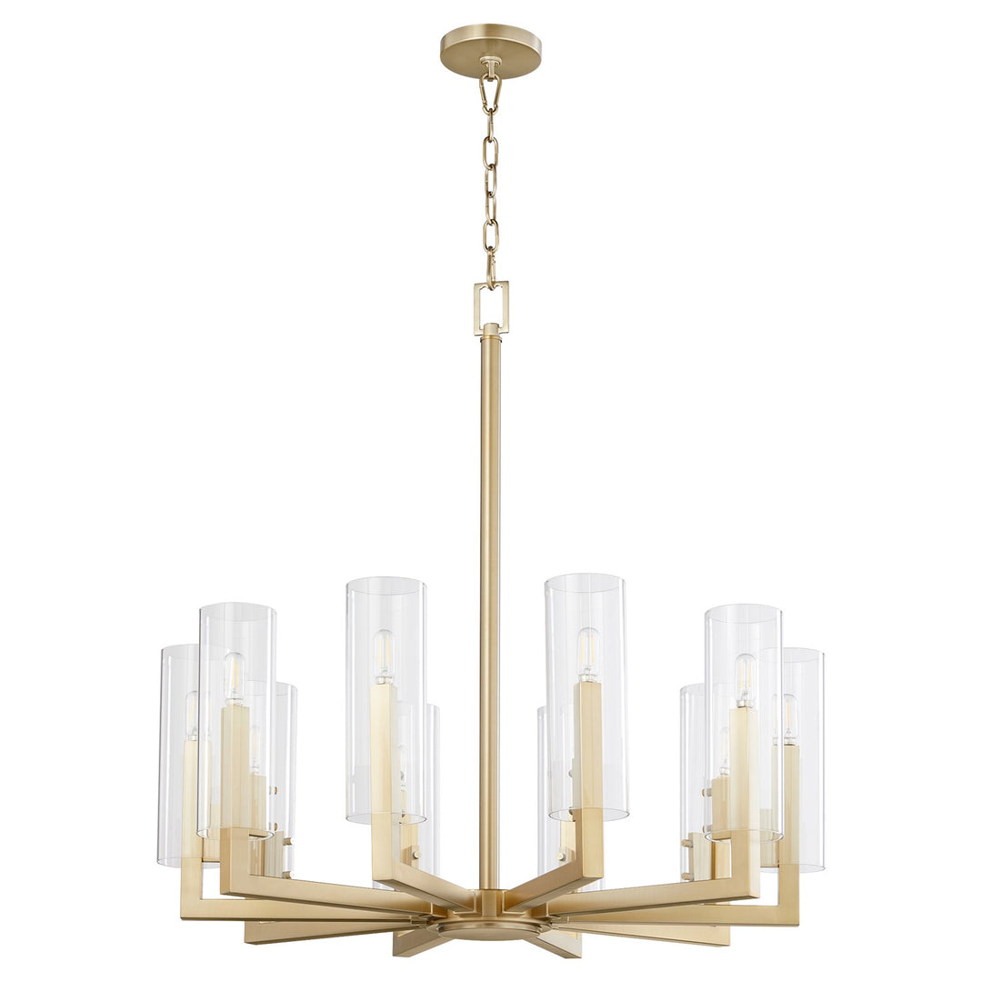 Harbin 10Lt Chand - Aged Brass by Quorum