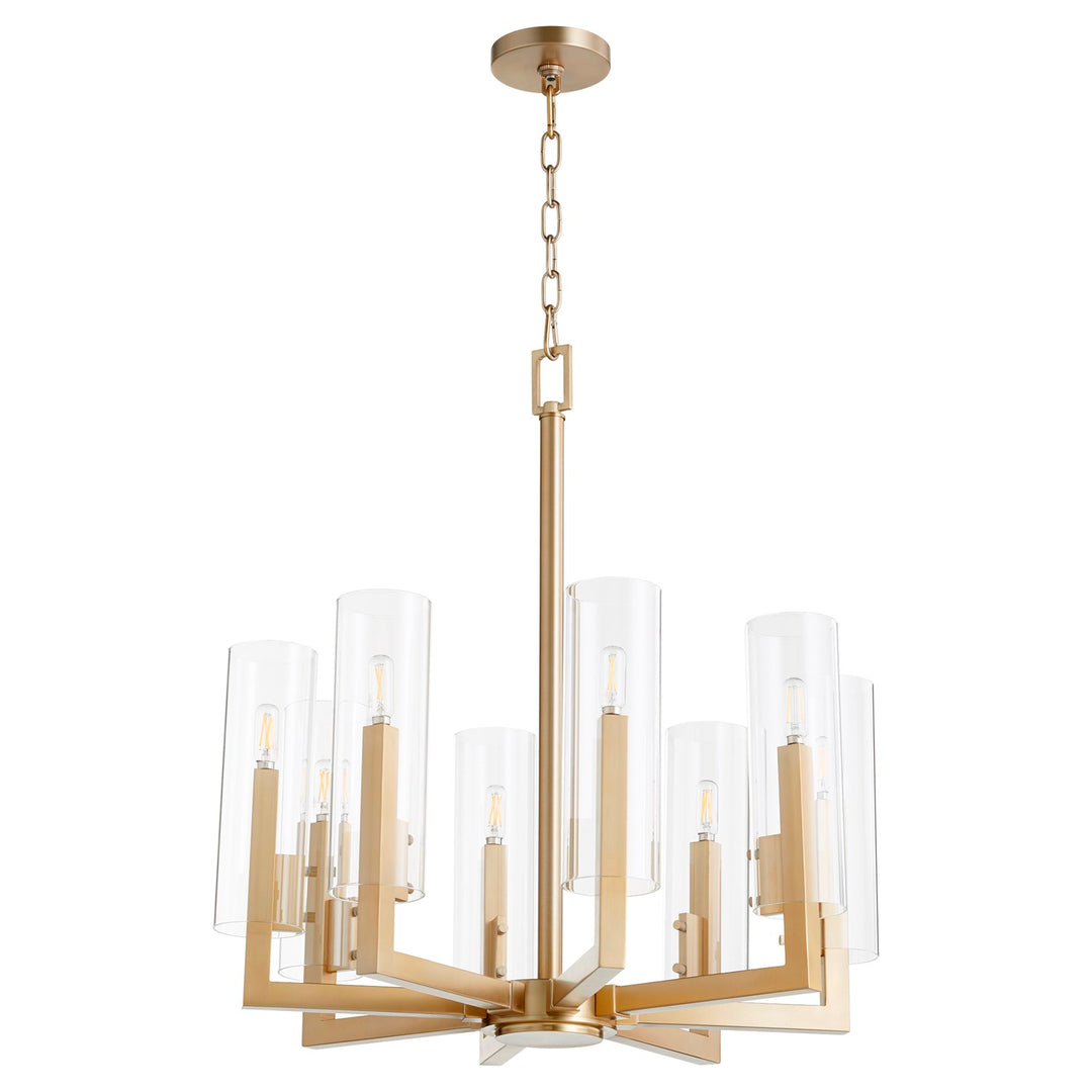 Harbin 8Lt Chand - Aged Brass by Quorum