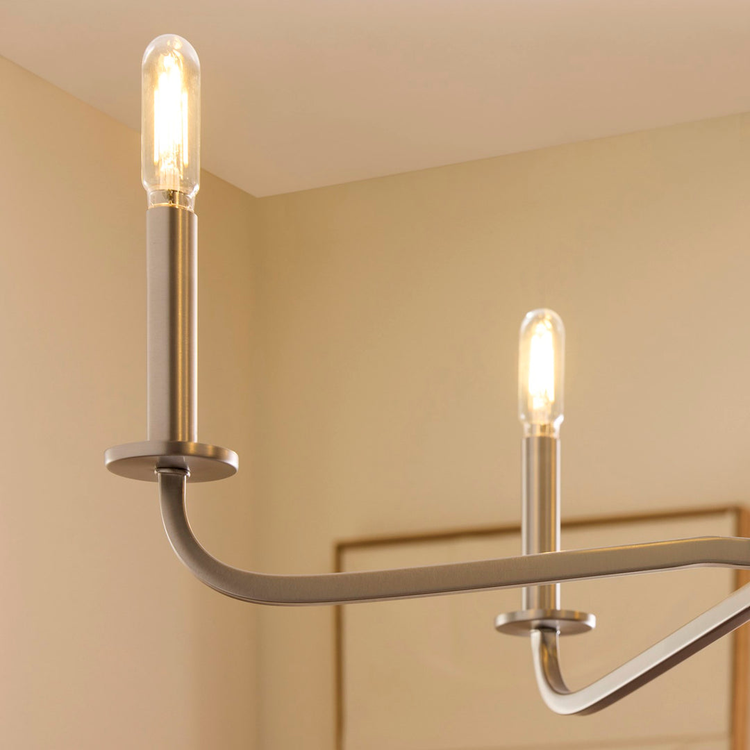 Rutherford 5Lt Chandelier - Satin Nickel