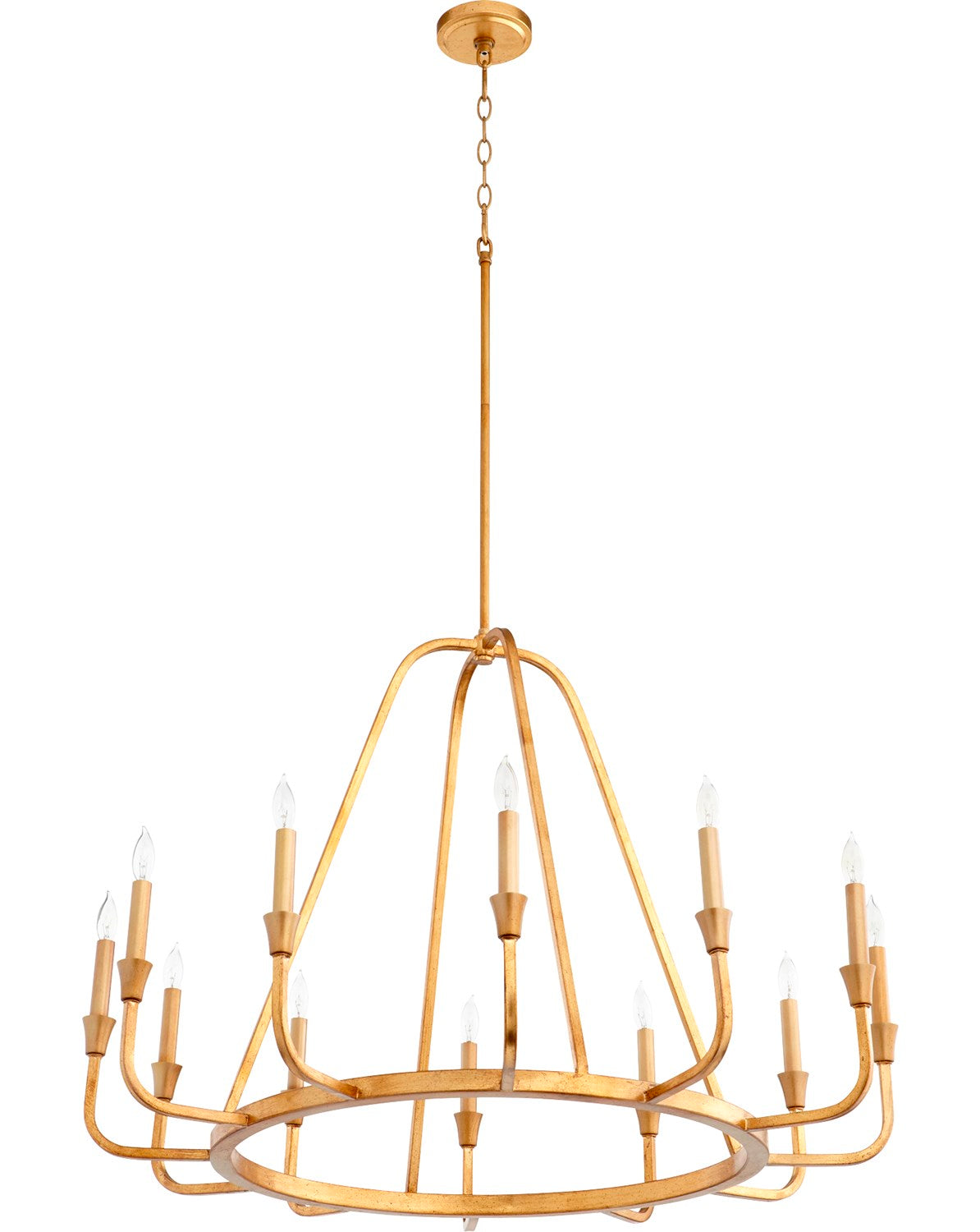Marquee 12Lt Chand - Gold Leaf by Quorum