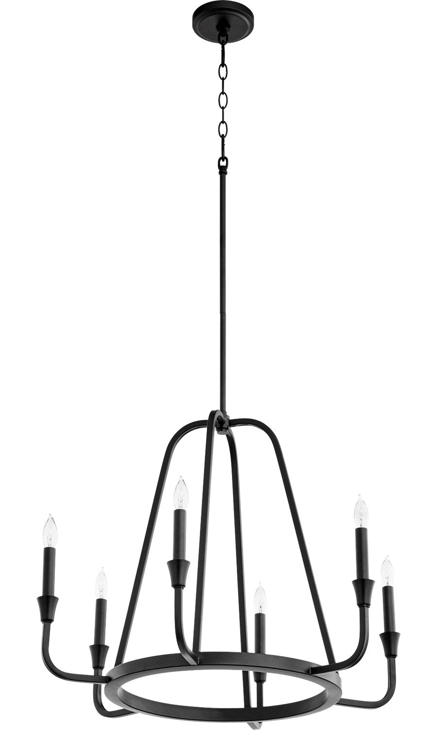 Marquee 6Lt Chand - Textured Black by Quorum