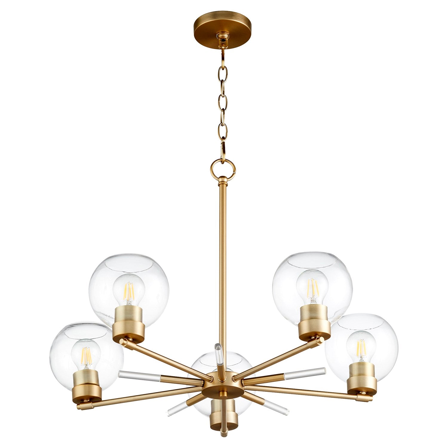Vol‡n 5Lt Chand - Aged Brass by Quorum