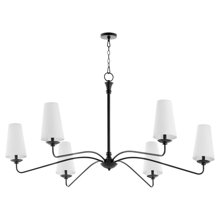 Euphora 6Lt Chand - Matte Black by Quorum