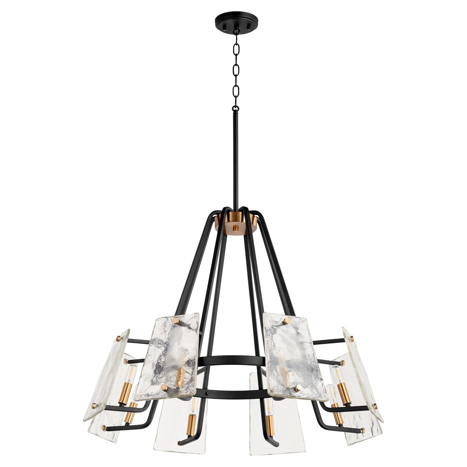 Tioga 8Lt Chand - Textured Black by Quorum