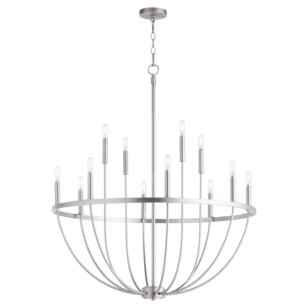 Tribute 12Lt Chand - Satin Nickel by Quorum