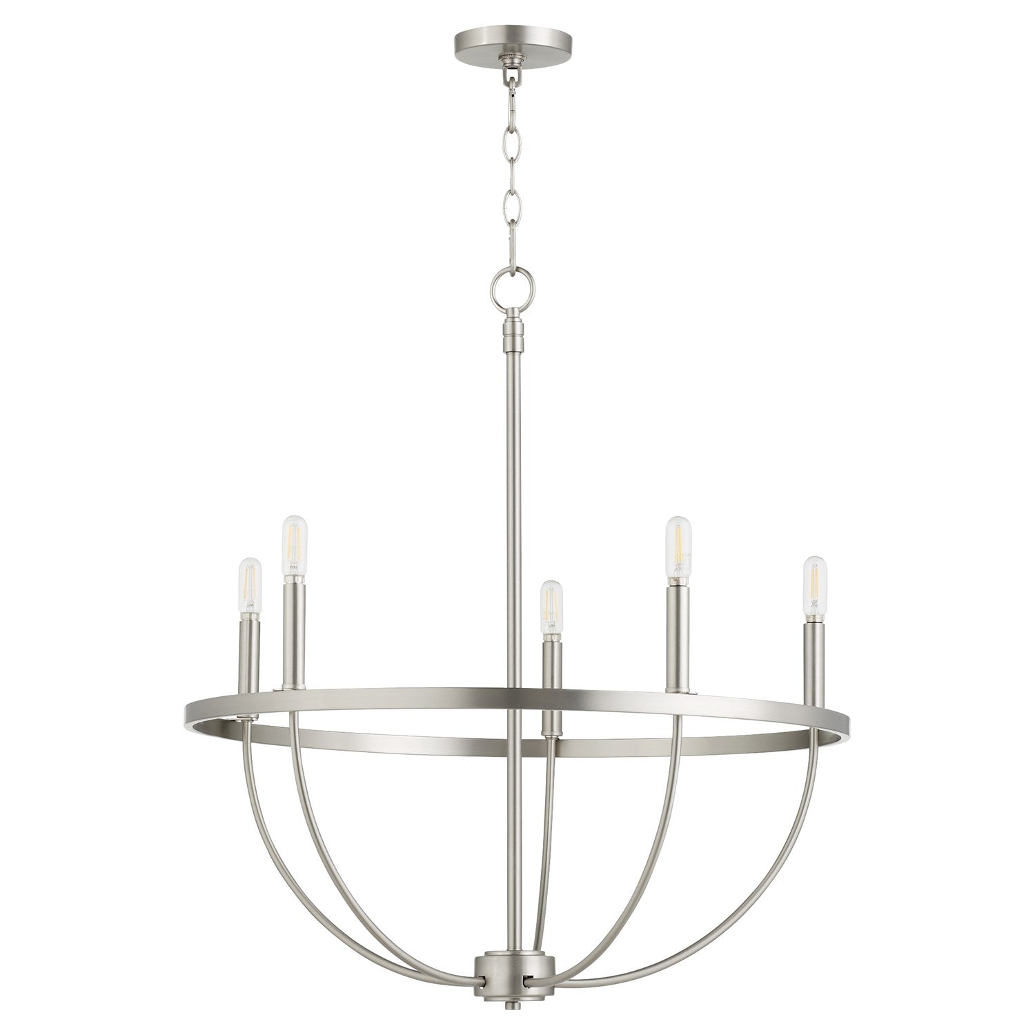 Tribute 5Lt Chand - Satin Nickel by Quorum