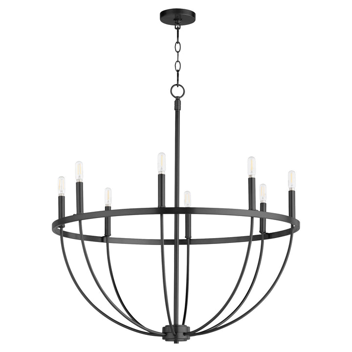 Tribute 8Lt Chand - Matte Black by Quorum