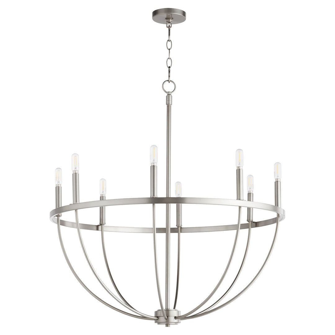 Tribute 8Lt Chand - Satin Nickel by Quorum