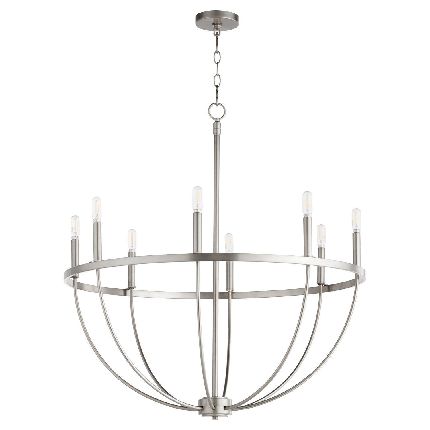 Tribute 8Lt Chand - Satin Nickel by Quorum