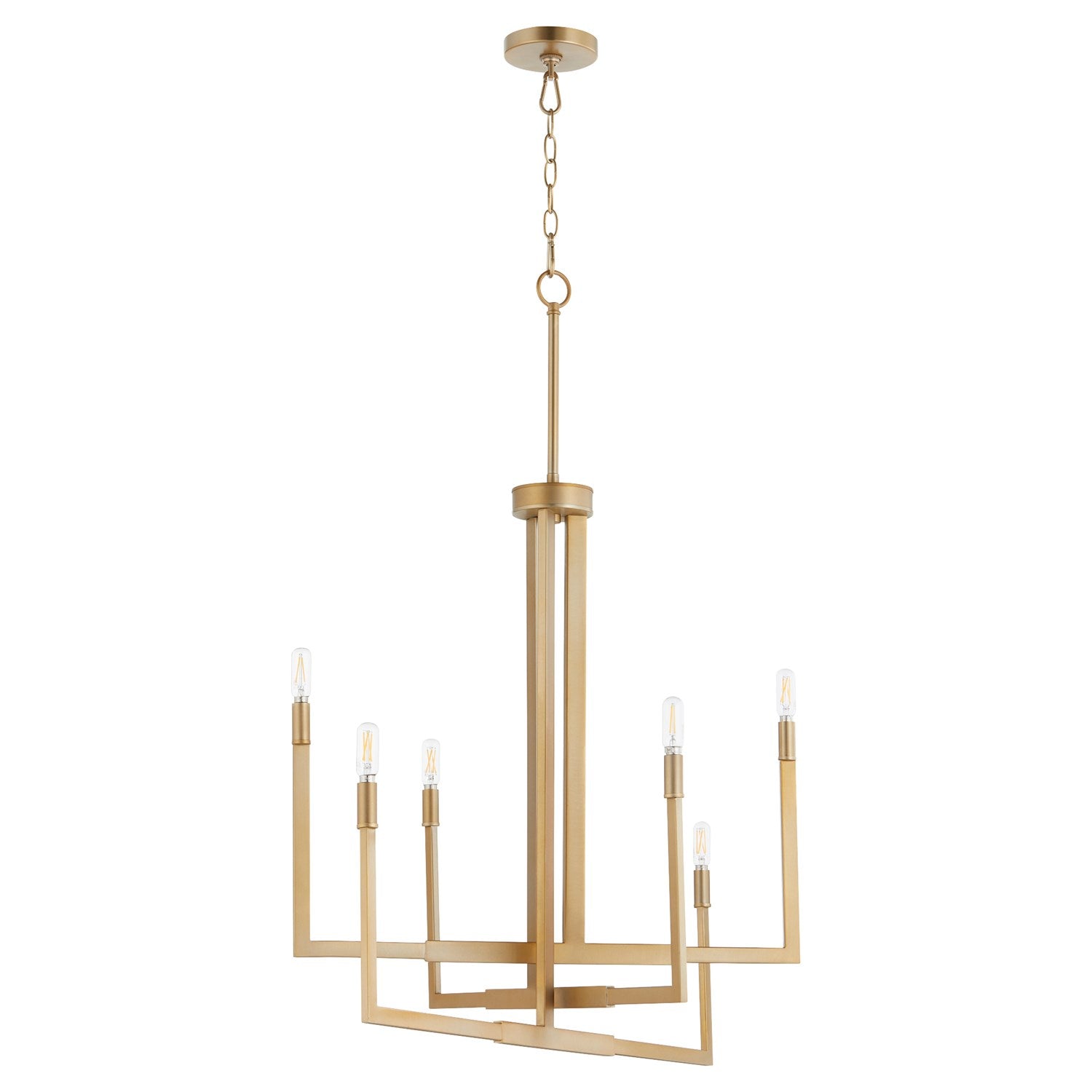 Bolero 6Lt Chand - Aged Brass by Quorum