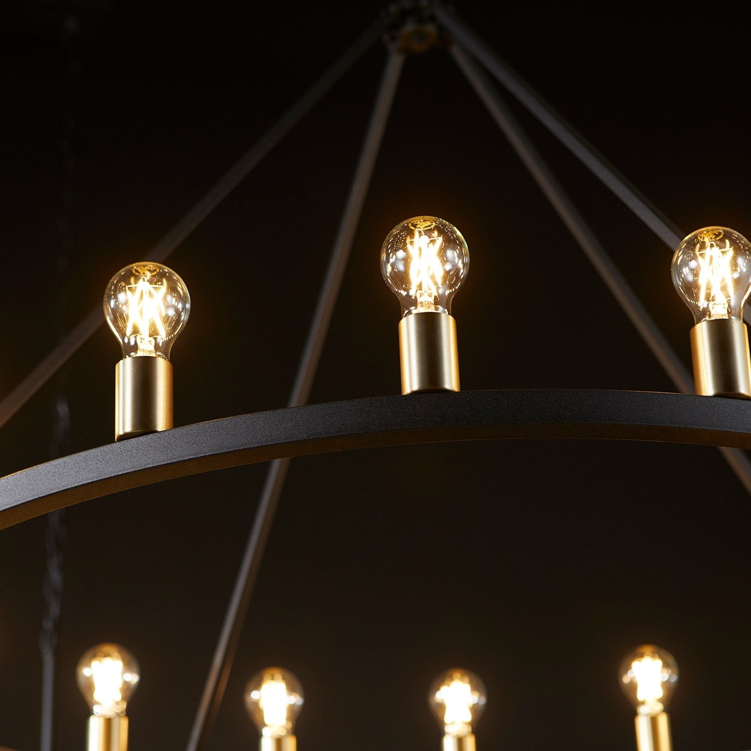 Paxton 16Lt - Textured Black/Aged Brass