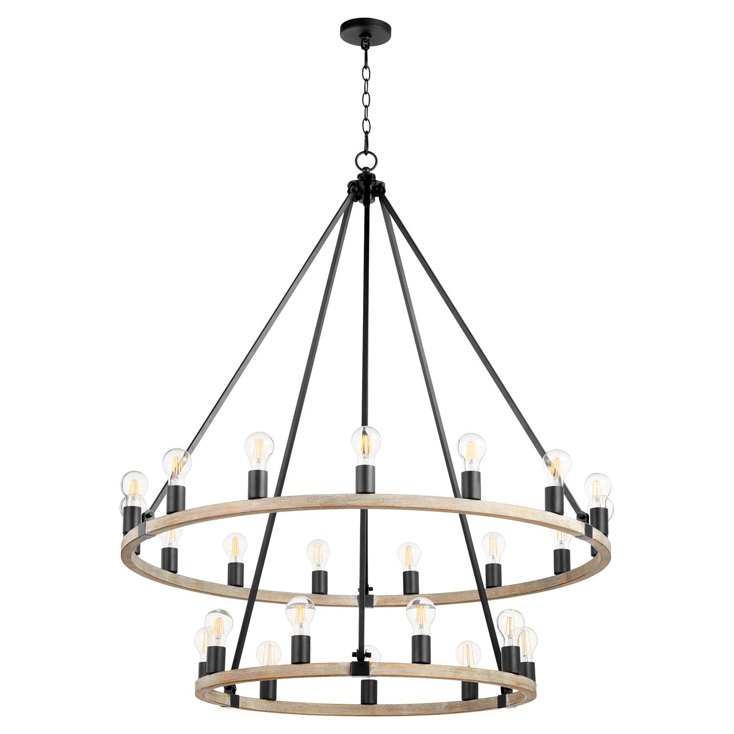 Paxton 24Lt - Textured Black/Wo by Quorum
