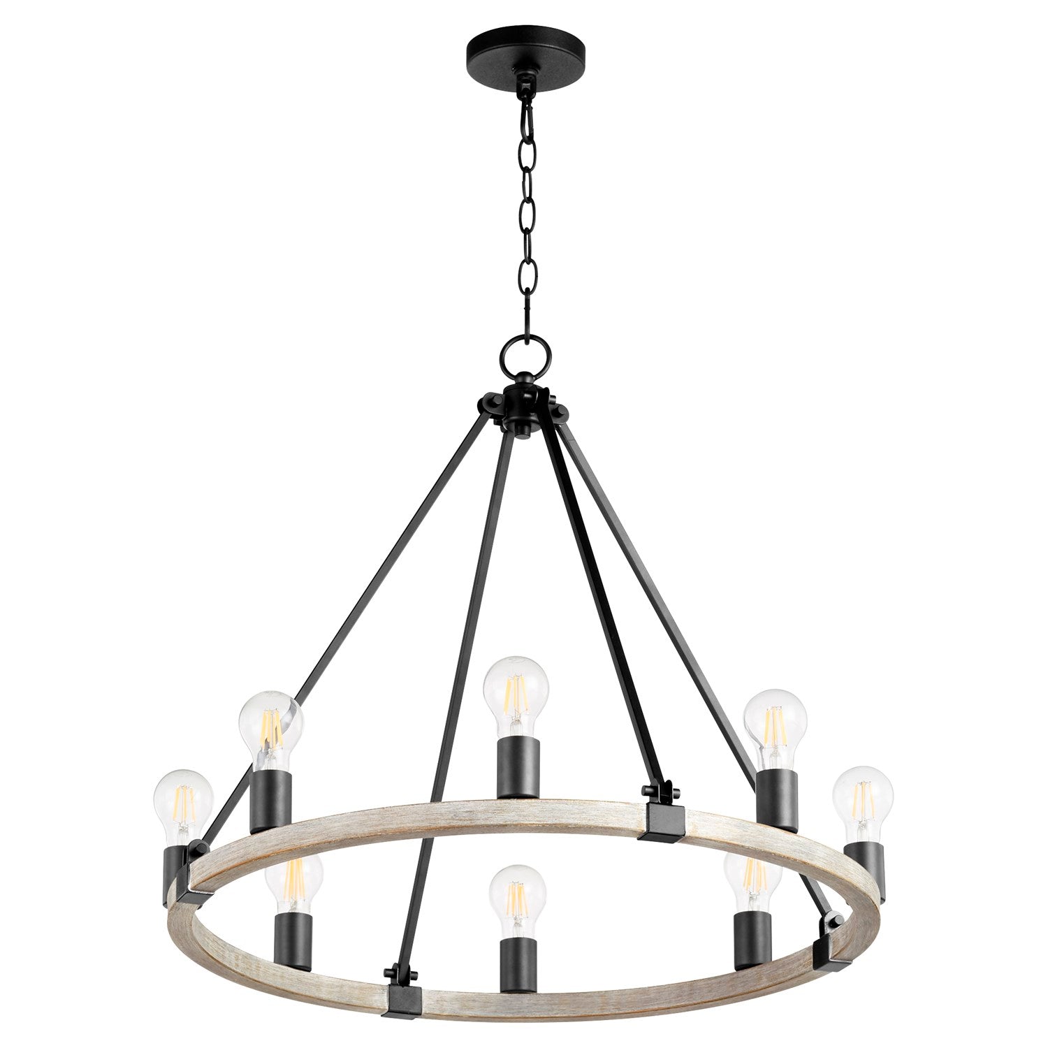 Paxton 8Lt - Textured Black/Wo by Quorum