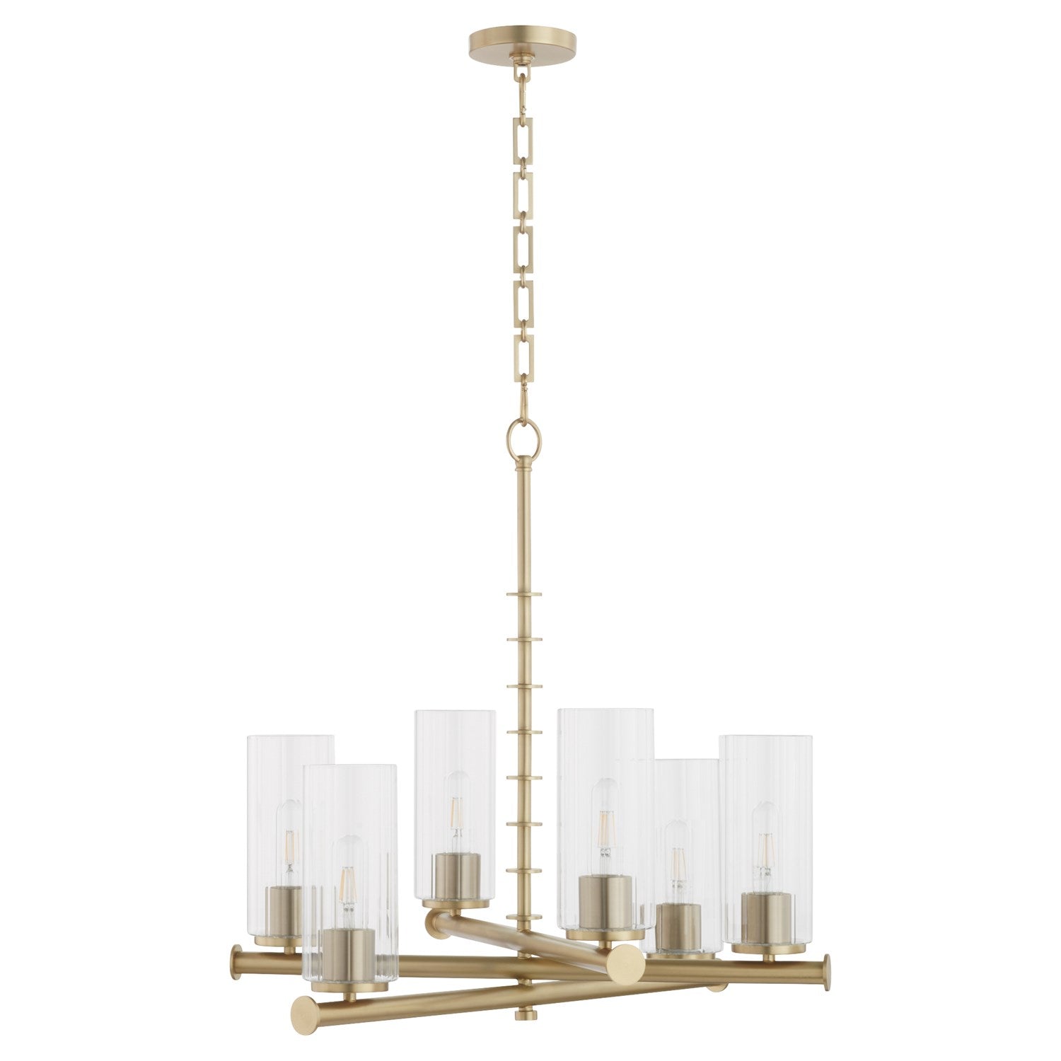 Mercier 6Lt Chand - Aged Brass by Quorum