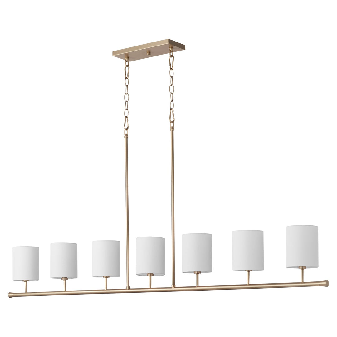 Harmony 7Lt Linear - Aged Brass by Quorum