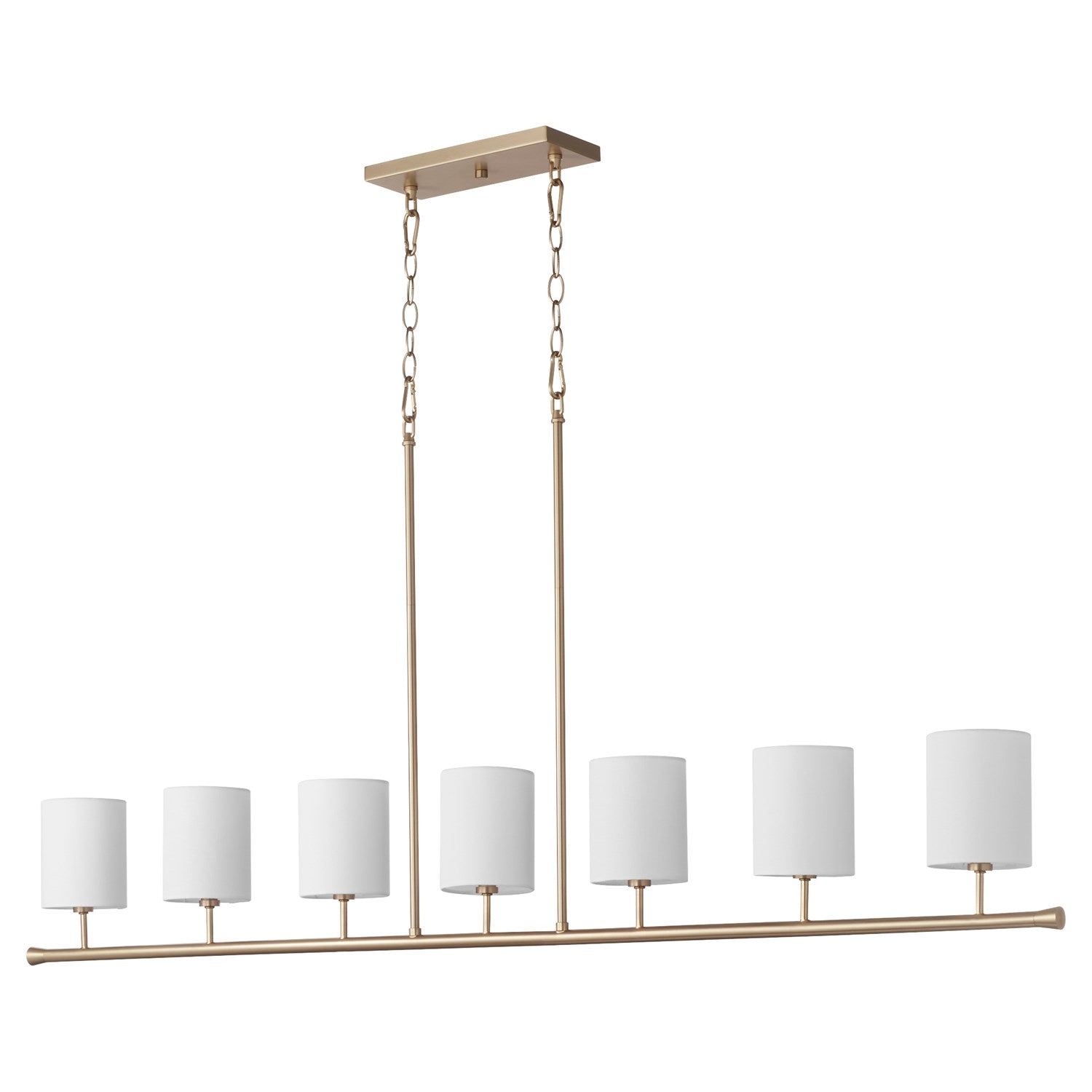Harmony 7Lt Linear - Aged Brass by Quorum