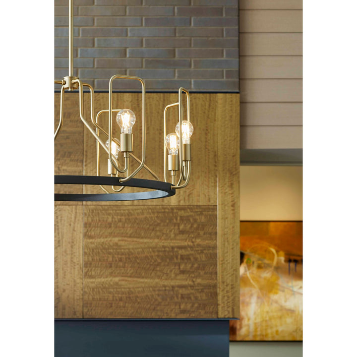 Howe 8Lt Chand -Textured Black/Aged Brass