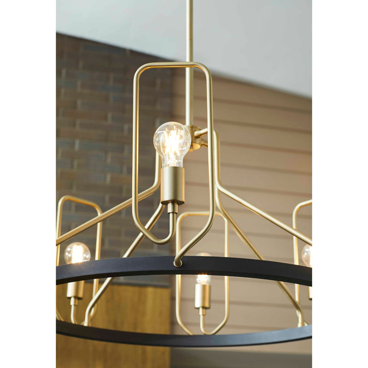 Howe 8Lt Chand -Textured Black/Aged Brass
