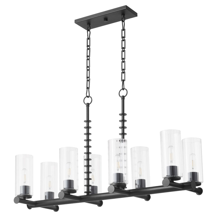 Mercier 8Lt Linear - Matte Black by Quorum