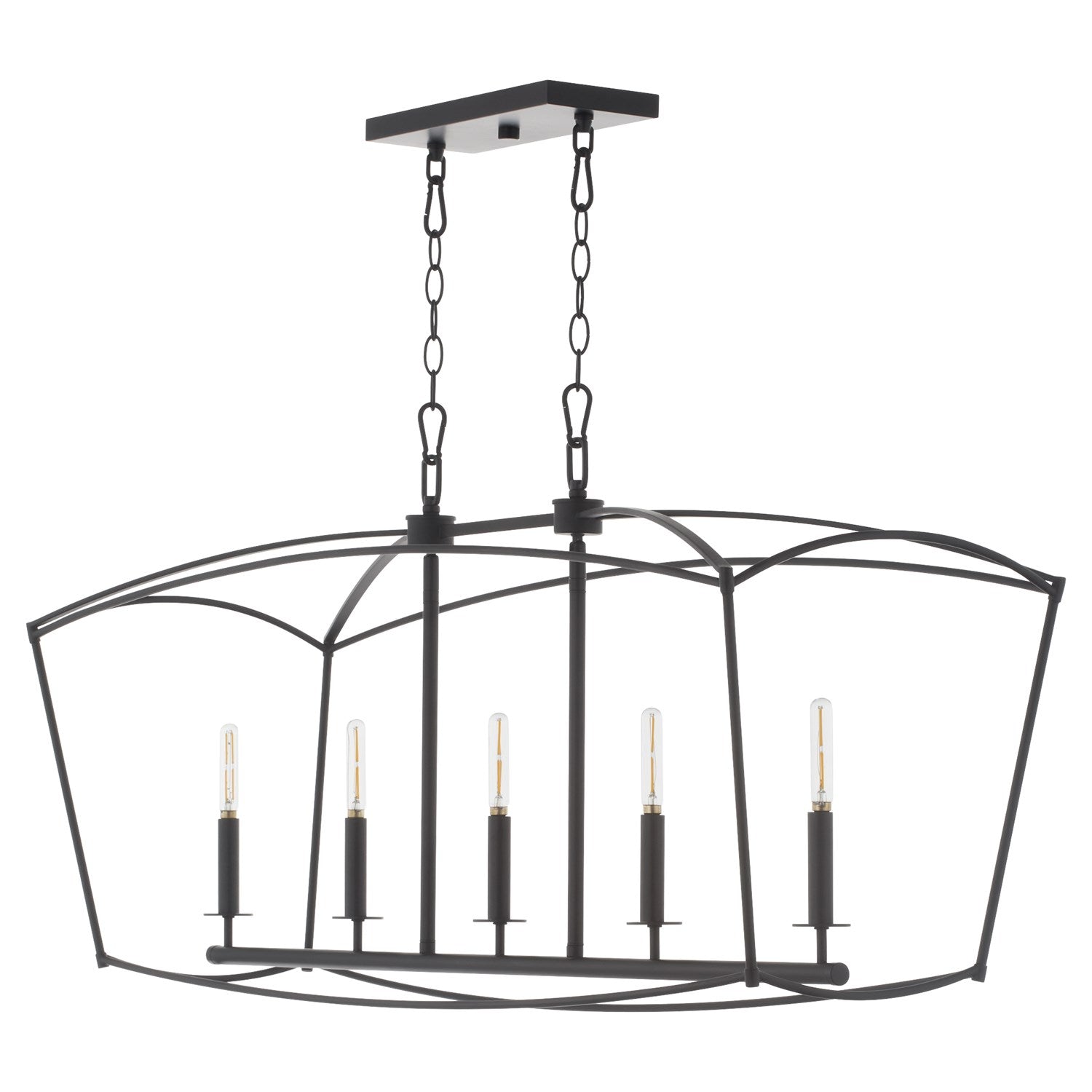 Mantle 5Lt Linear - Matte Black by Quorum