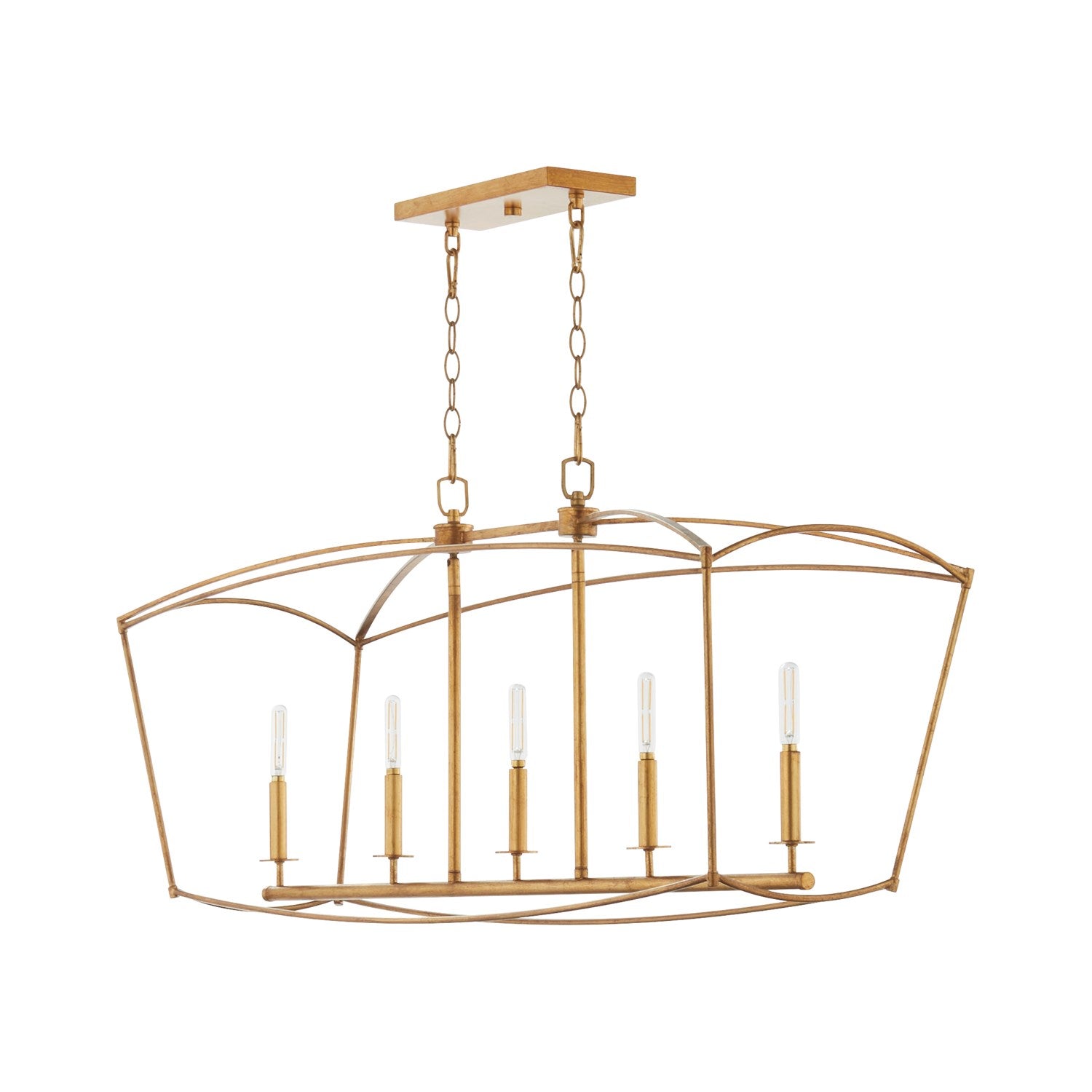 Mantle 5Lt Linear - Gold Leaf by Quorum
