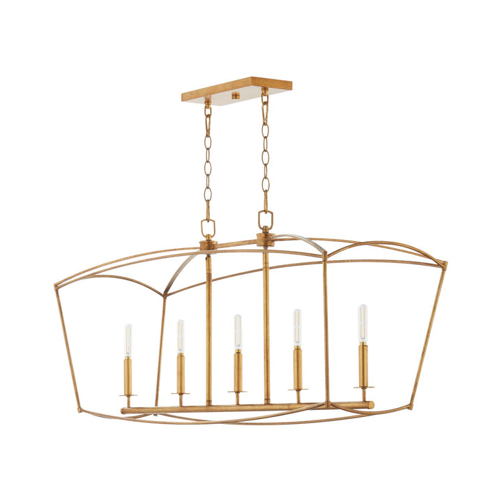 Mantle 5Lt Linear - Gold Leaf by Quorum