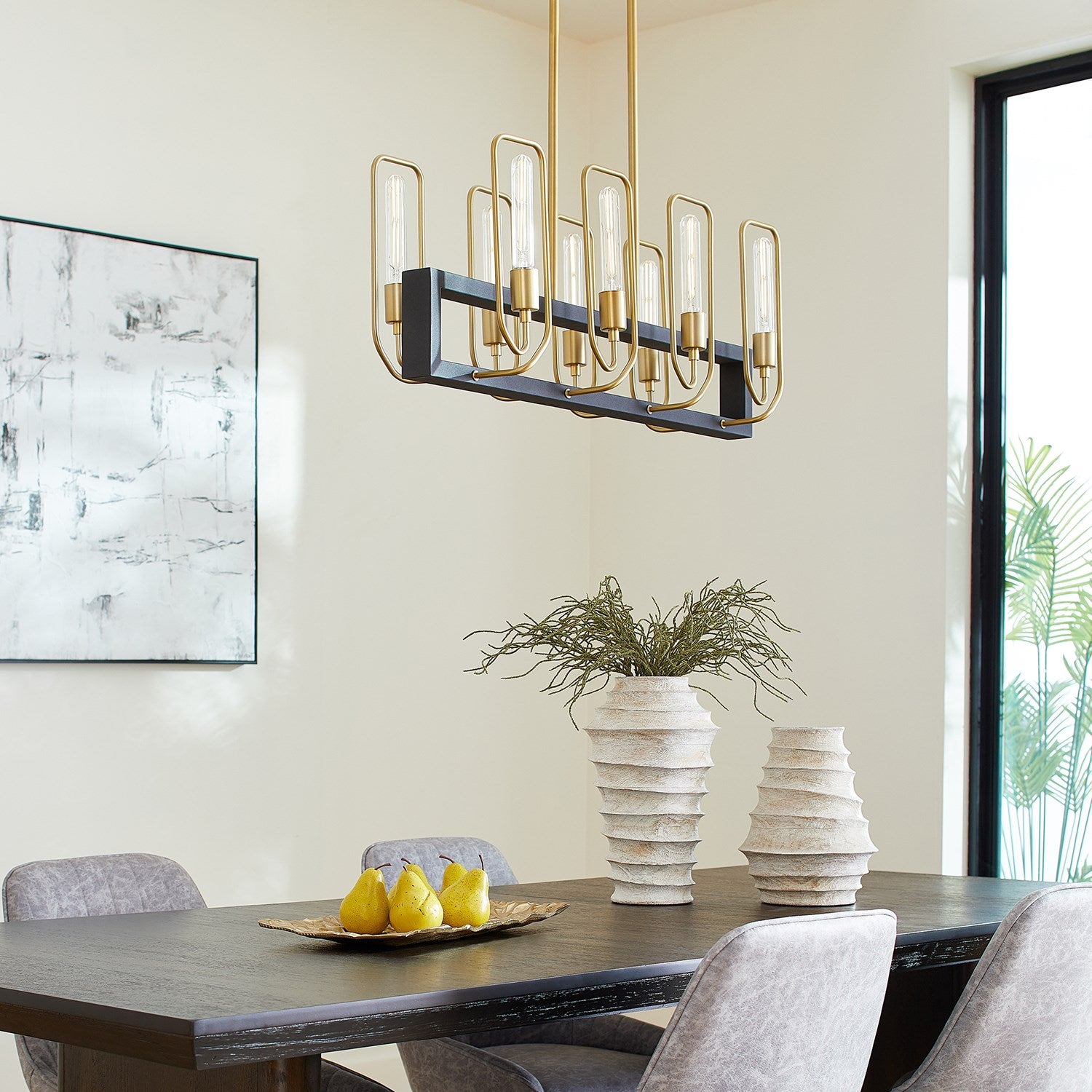 Howe 8Lt Linear -Textured Black/Aged Brass