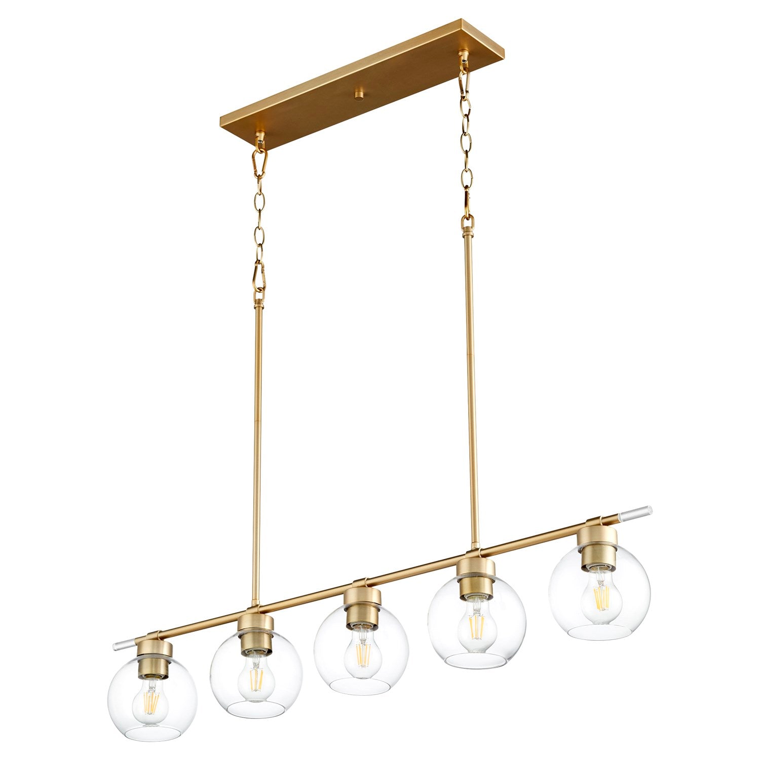 Vol‡n 5Lt Linear - Aged Brass by Quorum