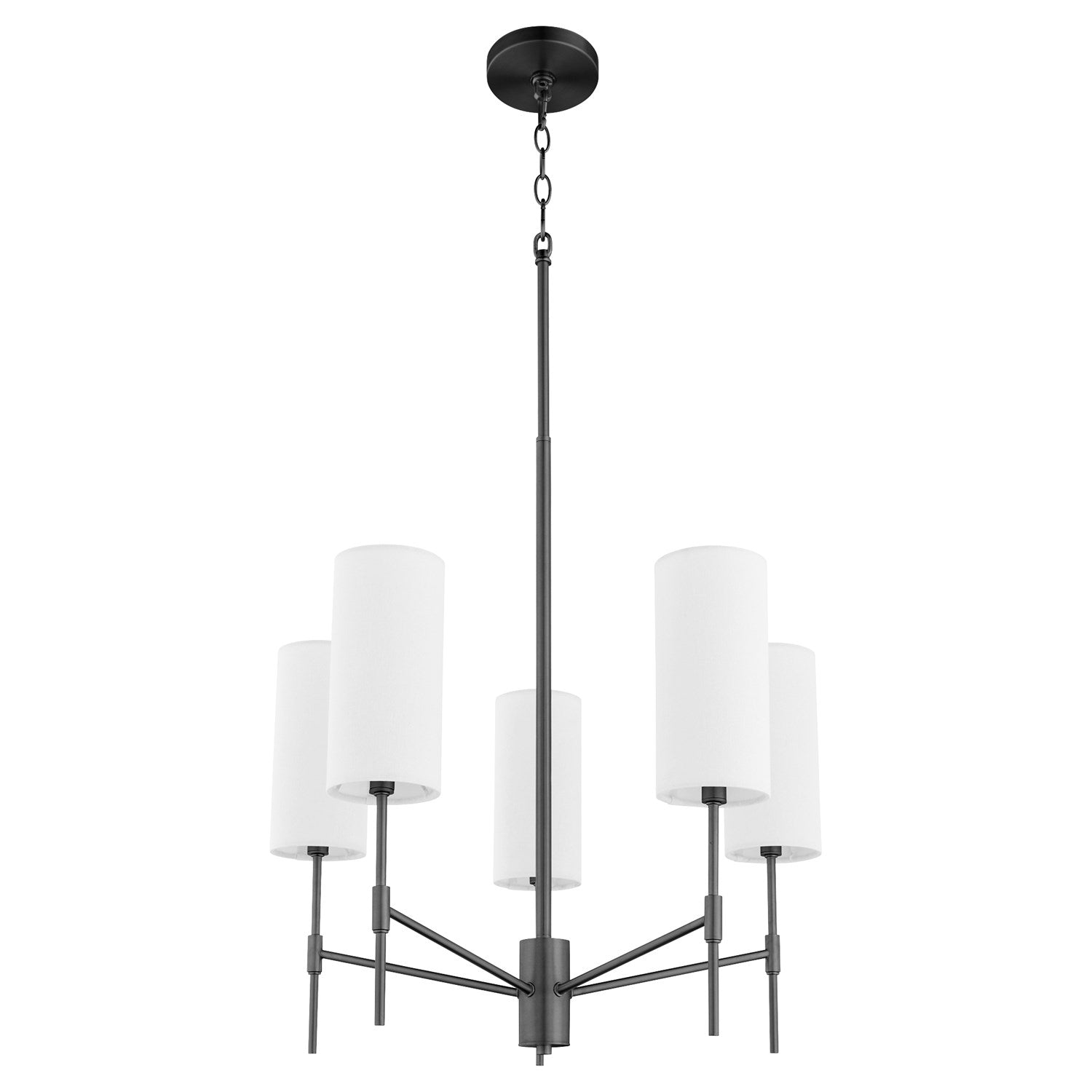 Hamilton 5Lt Chand - Matte Black by Quorum
