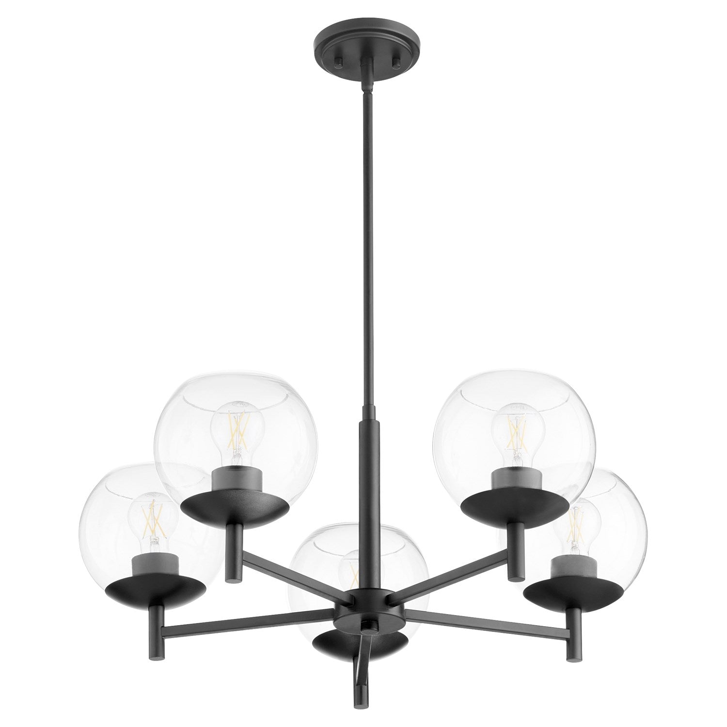 Lyon 5Lt Chand - Matte Black by Quorum