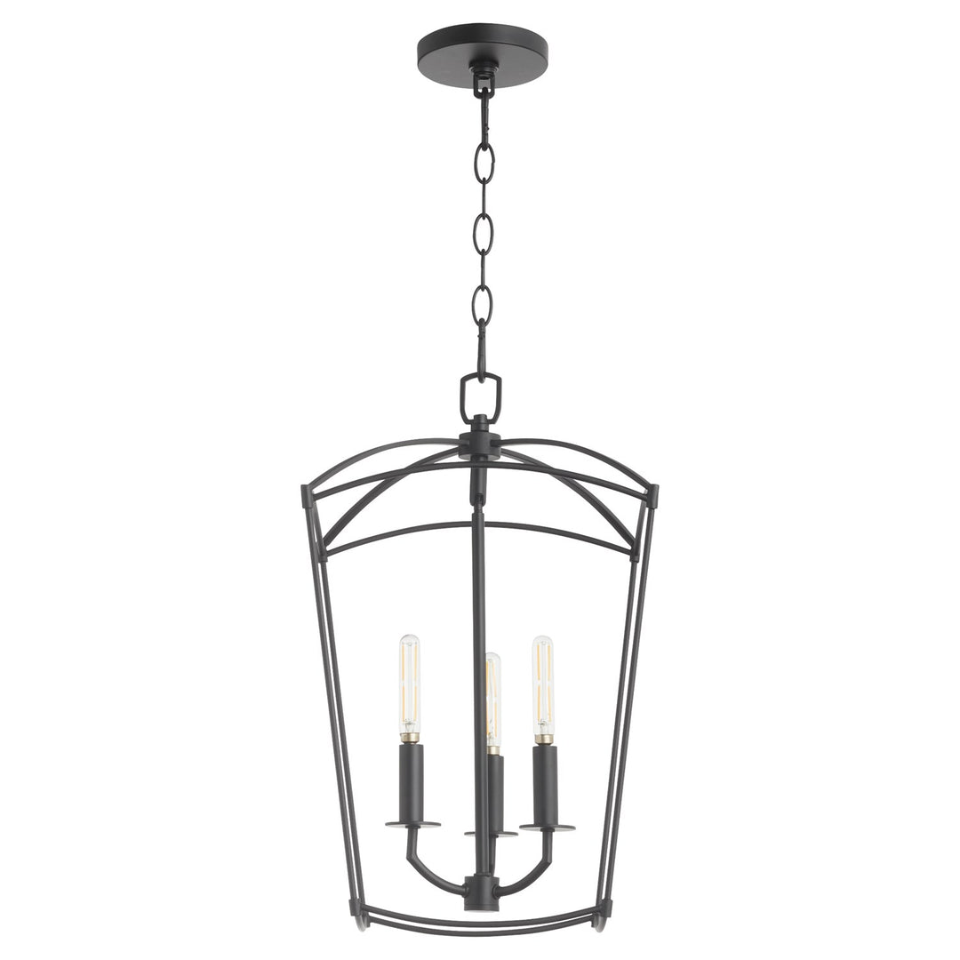 Mantle 3Lt Entry - Matte Black by Quorum