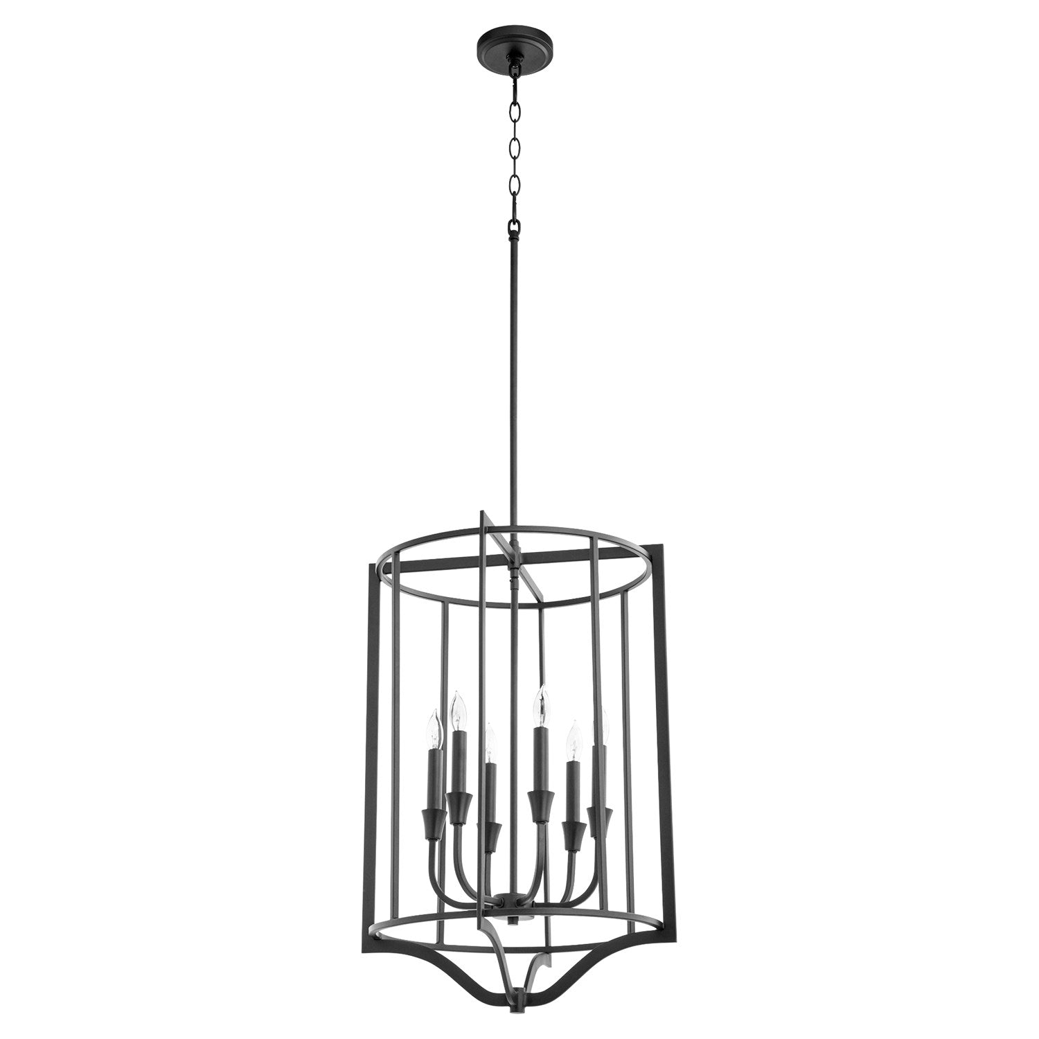 Marquee 6Lt Pendantd - Textured Black by Quorum